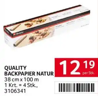 Transgourmet QUALITY BACKPAPIER NATUR 38 cm x 100 m Angebot