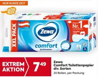 Billa Zewa Comfort Toilettenpapier 20 Rollen Angebot