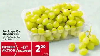 Billa Fruchtig-süße Trauben weiß KI. I, 500 g Angebot
