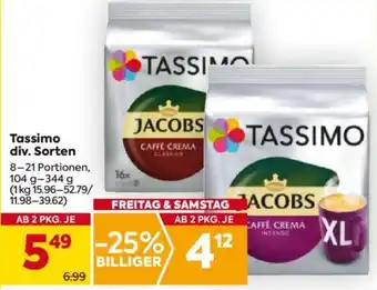 Billa Tassimo 104g-344g Angebot