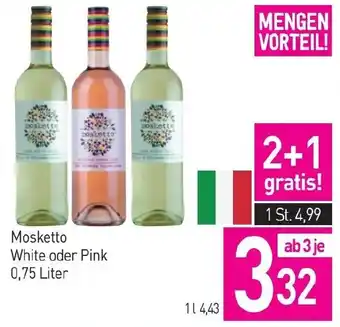 Sutterlüty Mosketto White oder Pink 0,75 Liter Angebot