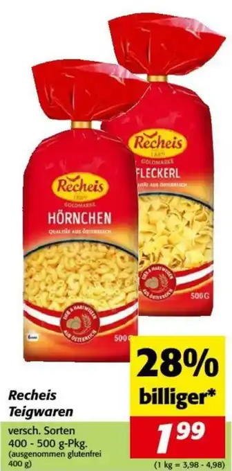 Nah&Frisch Recheis Teigwaren 400-500g Angebot