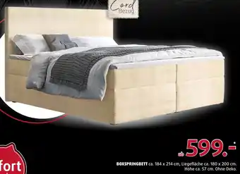 Polstermöbel Fischer BOXSPRINGBETT Angebot