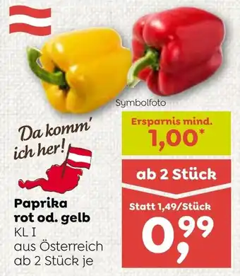 ADEG Paprika rot od. gelb Angebot