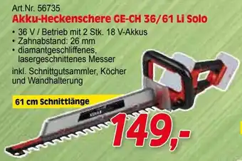 Zgonc Akku-Heckenschere GE-CH 36/61 Li Solo Angebot