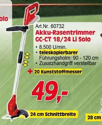 Zgonc Akku-Rasentrimmer GC-CT 18/24 Li Solo Angebot
