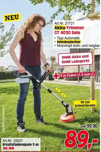 Zgonc Akku-Trimmer GT 4030 Solo Angebot