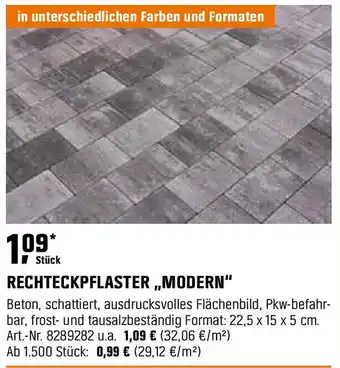 OBI RECHTECKPFLASTER MODERN Angebot