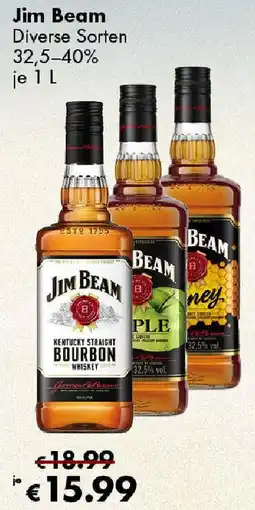 Travel FREE Jim Beam Diverse Sorten 32,5-40% 1 L Angebot