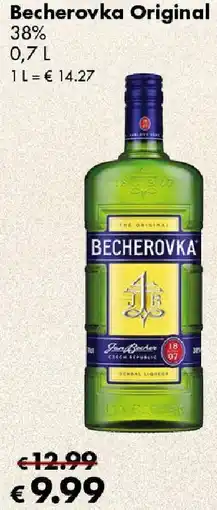 Travel FREE Becherovka Original 38% 0.7L Angebot