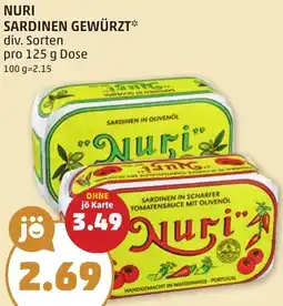 PENNY NURI SARDINEN GEWÜRZT 125g Angebot