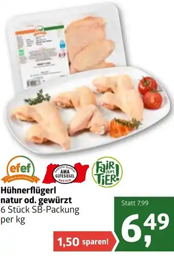 ADEG Efef Hühnerflügerl Natur Od. Gewürzt Angebot