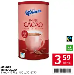 Transgourmet MANNER TRINK CACAO Angebot