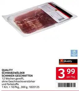 Transgourmet QUALITY SCHWARZWÄLDER SCHINKEN GESCHNITTEN Angebot