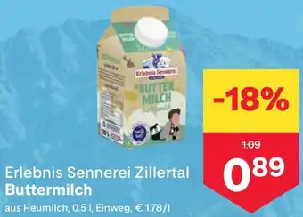 MPreis Erlebnis Sennerei Zillertal Buttermilch Angebot