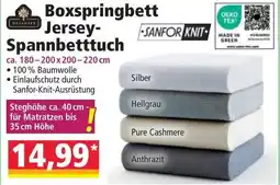 Norma Boxspringbett Jersey- Spannbetttuch Angebot