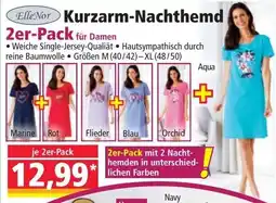 Norma Elle Nor Kurzarm-Nachthemd 2er-Pack für Damen Angebot