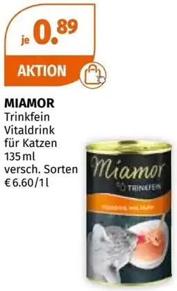 Müller MIAMOR Trinkfein Vitaldrink für Katzen 135 ml Angebot