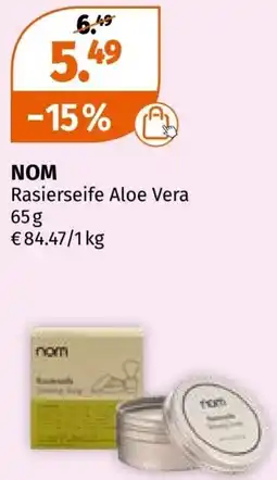 Müller NOM Rasierseife Aloe Vera 65g Angebot