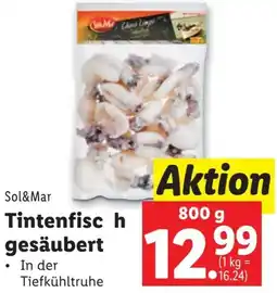 Lidl Tintenfisch gesäubert 800g Angebot