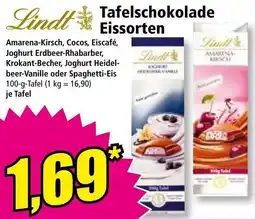 Norma Lindt Tafelschokolade Eissorten 100g Angebot