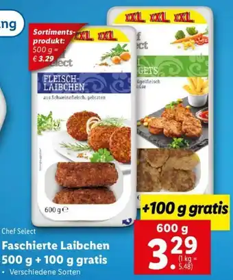 Lidl Faschierte Laibchen 500 g + 100 g Gratis 600g Angebot