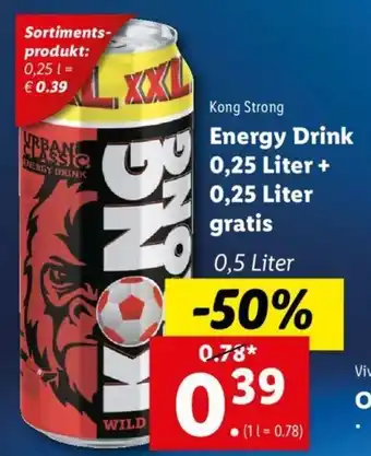 Lidl Energy Drink 0,25 lITER + 0,25 lITER Angebot