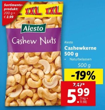 Lidl Cashewkerne 500g Angebot