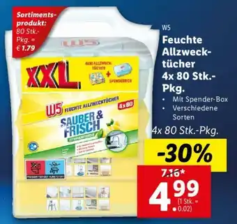 Lidl Feuchte Allzweck-Tücher 4x 80 Stk. Angebot