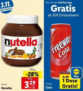 Lidl Nutella 750g Angebot