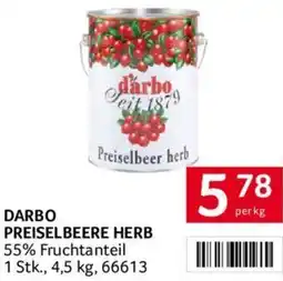 Transgourmet DARBO PREISELBEERE HERB 4.5 kg Angebot