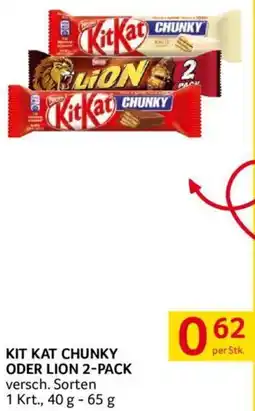 Transgourmet KIT KAT CHUNKY ODER LION 2-PACK Angebot