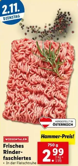 Lidl Frisches Rinder-Faschiertes 750g Angebot