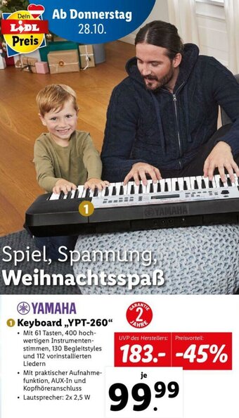 Lidl Keyboard YPT-260 Angebot