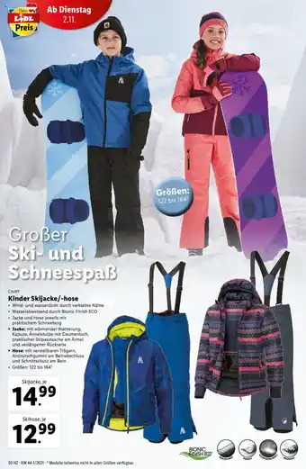 Lidl Kinder Skijacke/-Hose Angebot