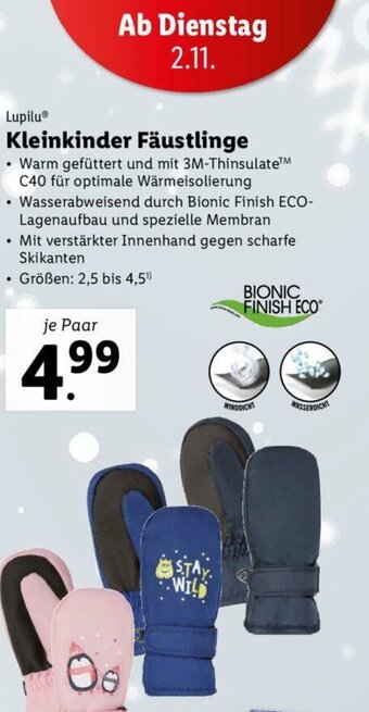 Lidl Kleinkinder Fäustlinge Angebot