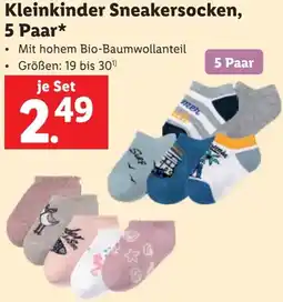 Lidl Kleinkinder Sneakersocken, 5 Paar Angebot