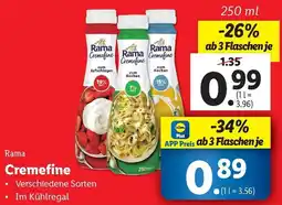 Lidl Rama Cremefine 250ml Angebot