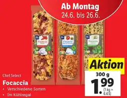 Lidl Chef Select Focaccia 300g Angebot