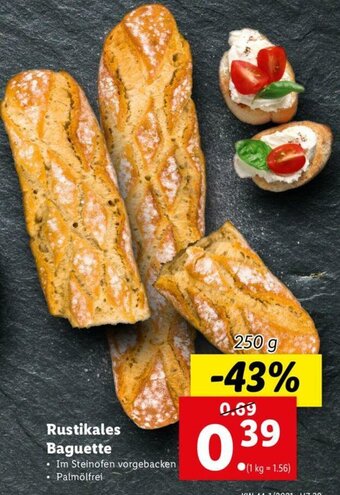 Lidl Rustikales Baguette 250g Angebot