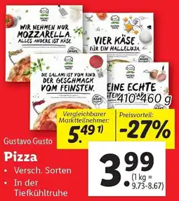Lidl Gustavo Gusto Pizza 410-460g Angebot