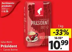 Lidl Julius Meinl Präsident 1kg Angebot