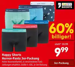 Interspar Happy Shorts Herren-Pants 3er-Packung Angebot