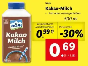 Lidl Kakao-Milch 500 ml Angebot