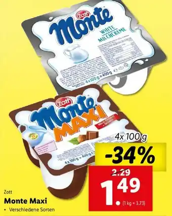 Lidl Monte Maxi 4x 100 Angebot