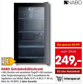 Interspar NABO Getränkekühlschrank Angebot