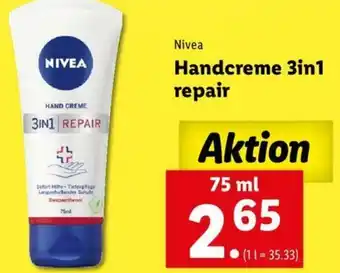 Lidl Handcreme 3in1 Repair 75 ml Angebot