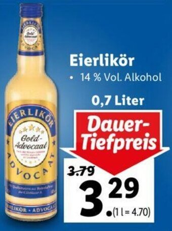 Lidl Eierlikör 0,7 Liter Angebot