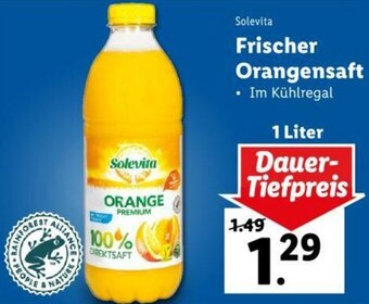 Lidl Frischer Orangensaft 1 Liter Angebot