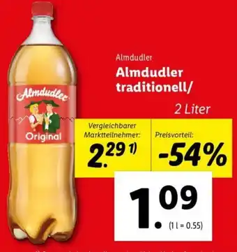 Lidl Almdudler Traditionell/ 2 Liter Angebot